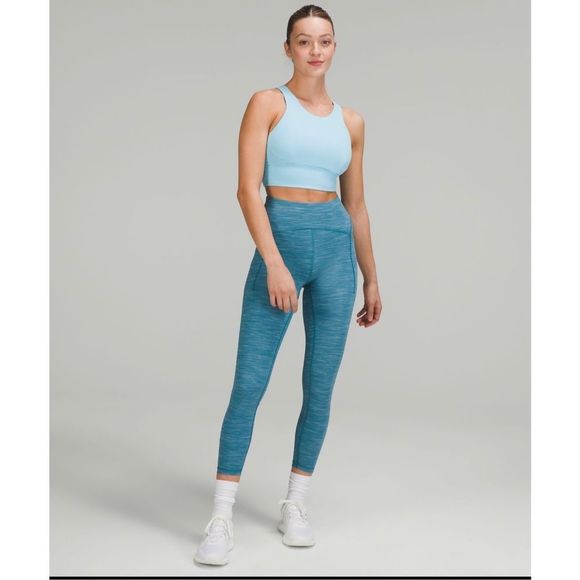 Lululemon NWT Power Thru High-Rise
Tight 25" size 6  Heathered captured blue - Picture 2 of 6